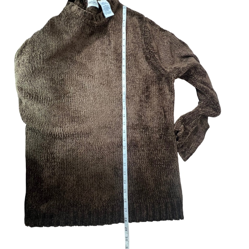 White Stag Woodland Brown Chenille‎ Cozy  Sweater with scarf XL - Picture 7 of 7